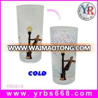 hot selling promotional gifts cold sensitive color changing beer glass cup