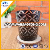 Black Printing Decal Glass Votive Candle Holder from Faqiang Glass Factory