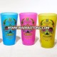 16oz pint beer glass outside spraying with glitter decal